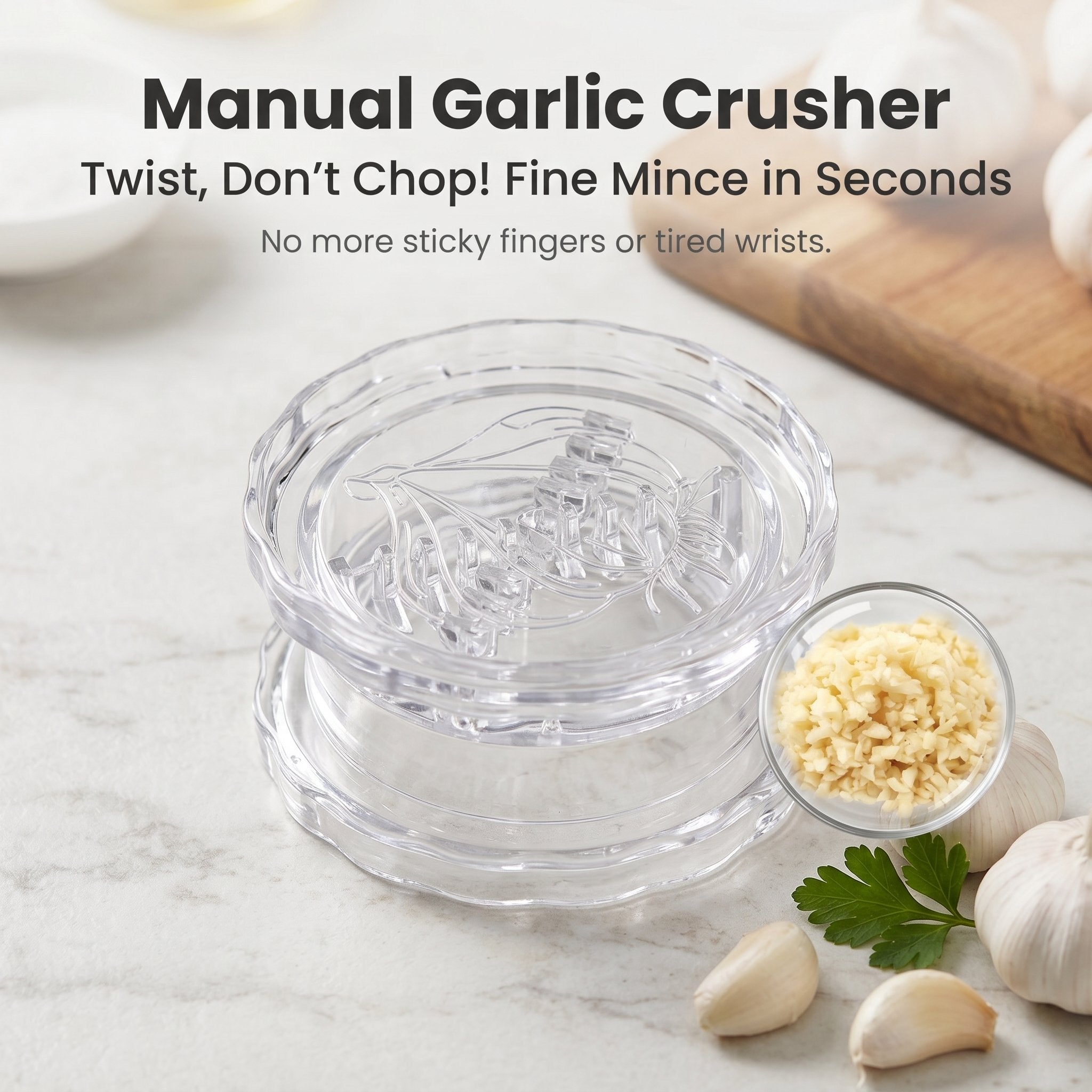 🎁Offer ends TODAY!🔥Buy 1 get 1 free🔥Manual Garlic Twister & Masher